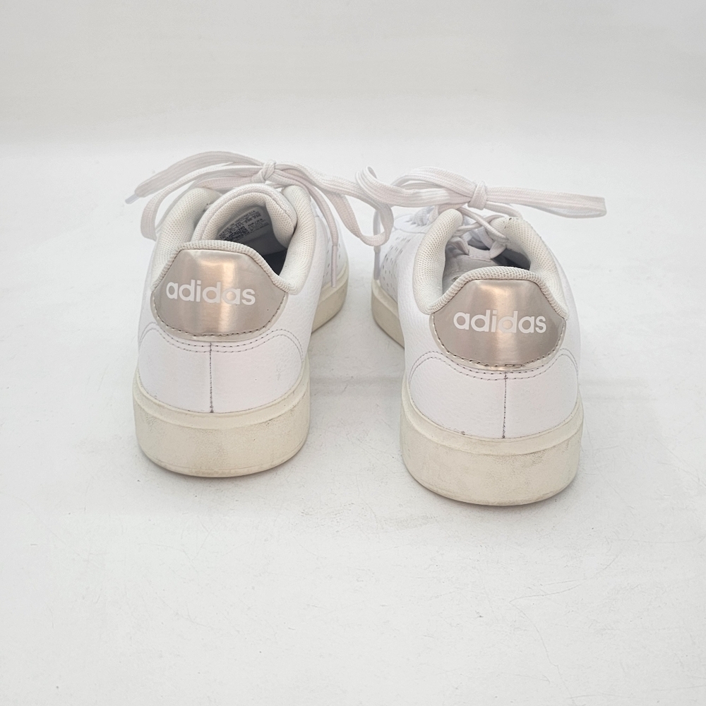 Adidas Advantage 2.0 White Metallic Heel Sneakers Women’s 6 Classic Casual Stree - Picture 4 of 9